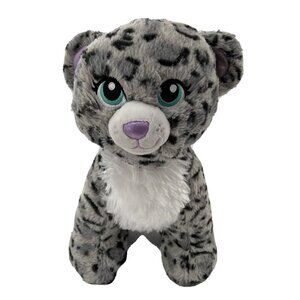 Sparkle Snow Leopard Teal Eyes Build A Bear Plush Purple Feet Spots RETIRED Rare